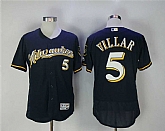Milwaukee Brewers #5 Jonathan Villar Navy Flexbase Collection Stitched Jersey,baseball caps,new era cap wholesale,wholesale hats